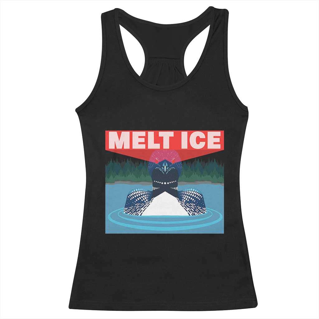 Melt Ice Red Eye Laser Loon Racerback Tank Top Political Resistance Minnesota Protest
