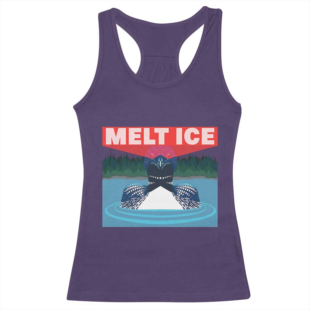 Melt Ice Red Eye Laser Loon Racerback Tank Top Political Resistance Minnesota Protest