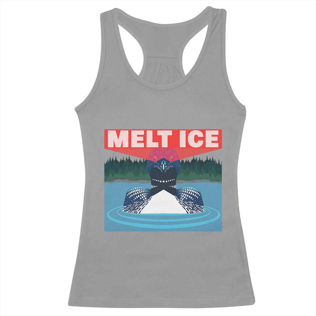 Melt Ice Red Eye Laser Loon Racerback Tank Top Political Resistance Minnesota Protest