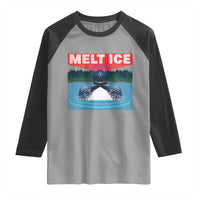 Melt Ice Red Eye Laser Loon Raglan Shirt Political Resistance Minnesota Protest