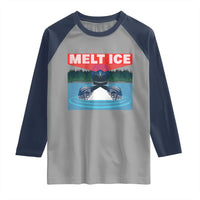 Melt Ice Red Eye Laser Loon Raglan Shirt Political Resistance Minnesota Protest