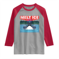 Melt Ice Red Eye Laser Loon Raglan Shirt Political Resistance Minnesota Protest