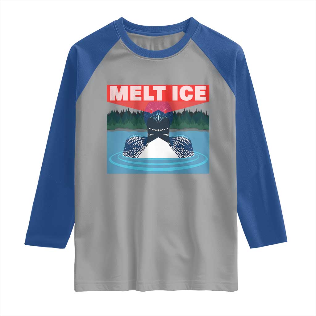 Melt Ice Red Eye Laser Loon Raglan Shirt Political Resistance Minnesota Protest