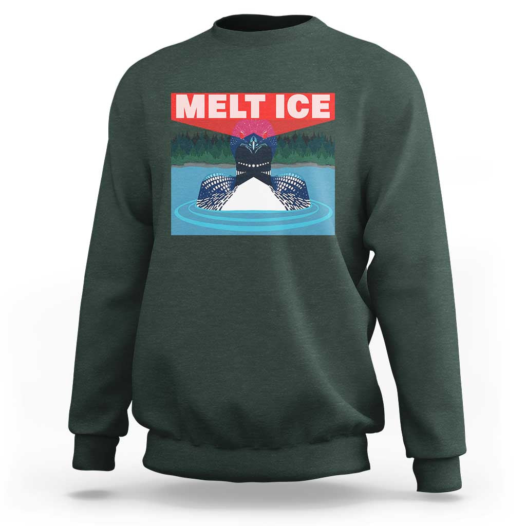 Melt Ice Red Eye Laser Loon Sweatshirt Political Resistance Minnesota Protest