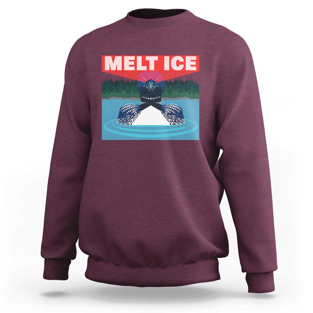 Melt Ice Red Eye Laser Loon Sweatshirt Political Resistance Minnesota Protest