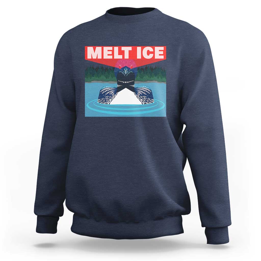 Melt Ice Red Eye Laser Loon Sweatshirt Political Resistance Minnesota Protest