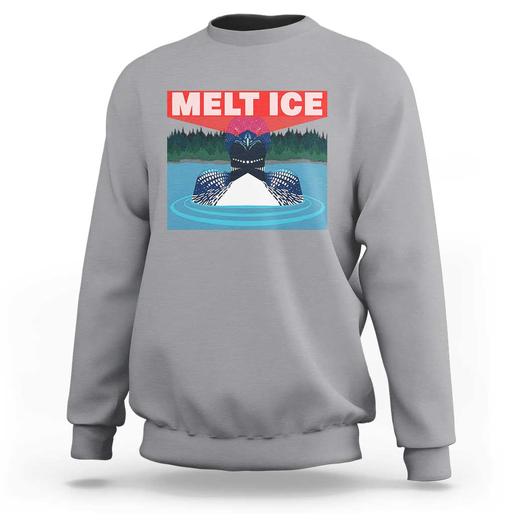 Melt Ice Red Eye Laser Loon Sweatshirt Political Resistance Minnesota Protest