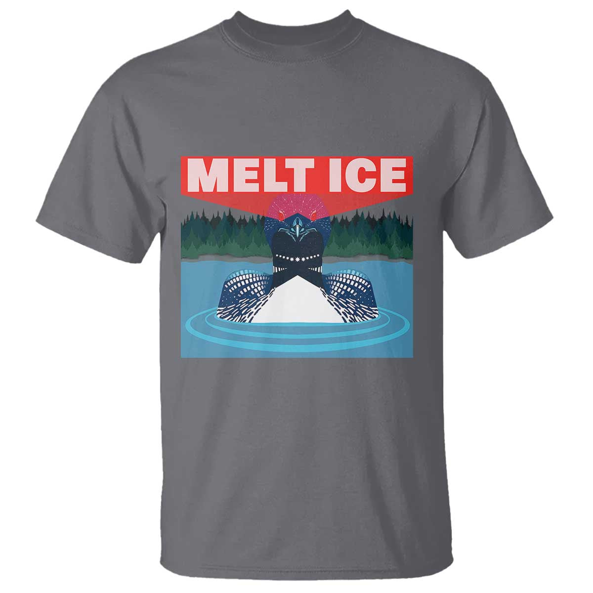 Melt Ice Red Eye Laser Loon T Shirt Political Resistance Minnesota Protest