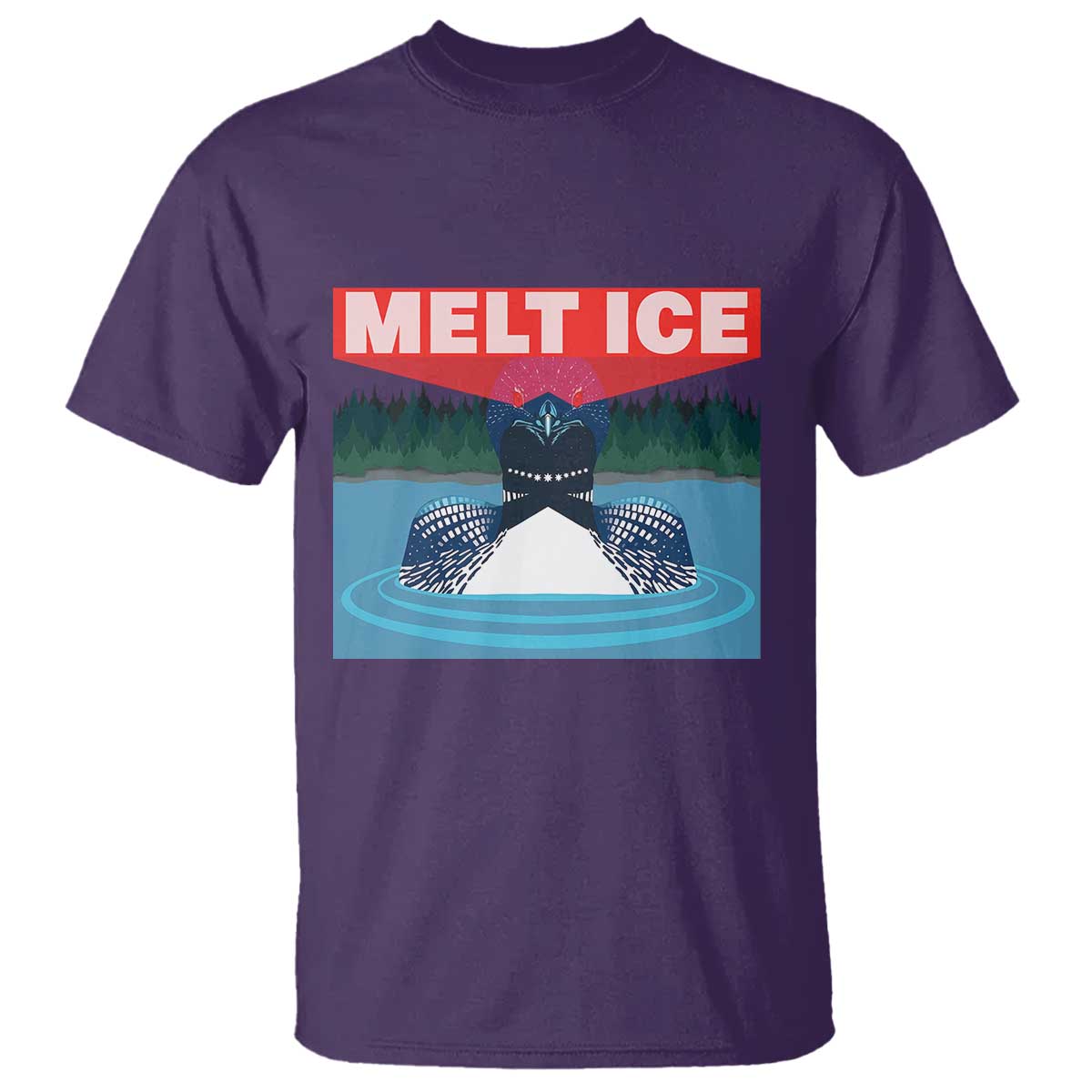 Melt Ice Red Eye Laser Loon T Shirt Political Resistance Minnesota Protest