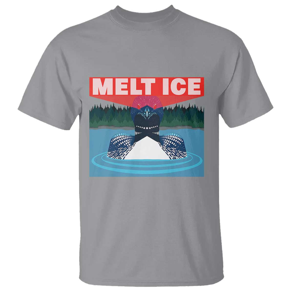 Melt Ice Red Eye Laser Loon T Shirt Political Resistance Minnesota Protest