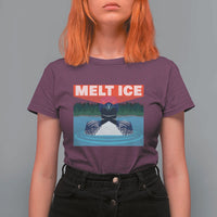 Melt Ice Red Eye Laser Loon T Shirt For Women Political Resistance Minnesota Protest