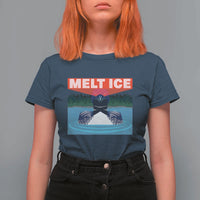 Melt Ice Red Eye Laser Loon T Shirt For Women Political Resistance Minnesota Protest
