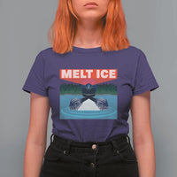 Melt Ice Red Eye Laser Loon T Shirt For Women Political Resistance Minnesota Protest