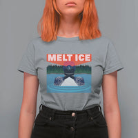 Melt Ice Red Eye Laser Loon T Shirt For Women Political Resistance Minnesota Protest