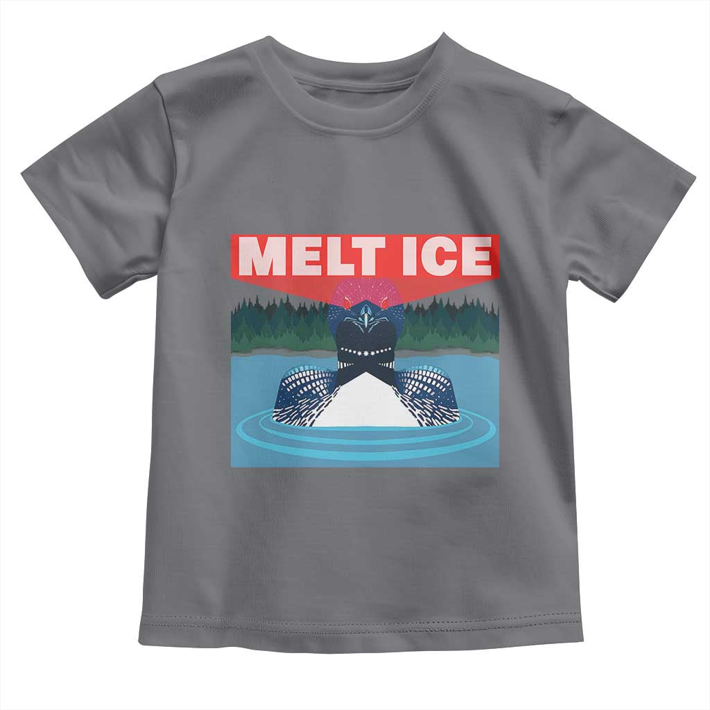 Melt Ice Red Eye Laser Loon Toddler T Shirt Political Resistance Minnesota Protest