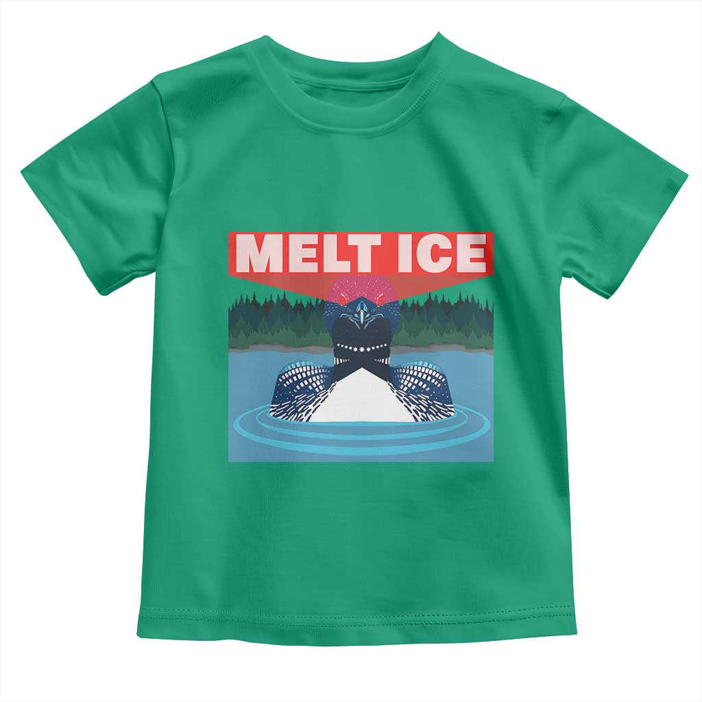Melt Ice Red Eye Laser Loon Toddler T Shirt Political Resistance Minnesota Protest