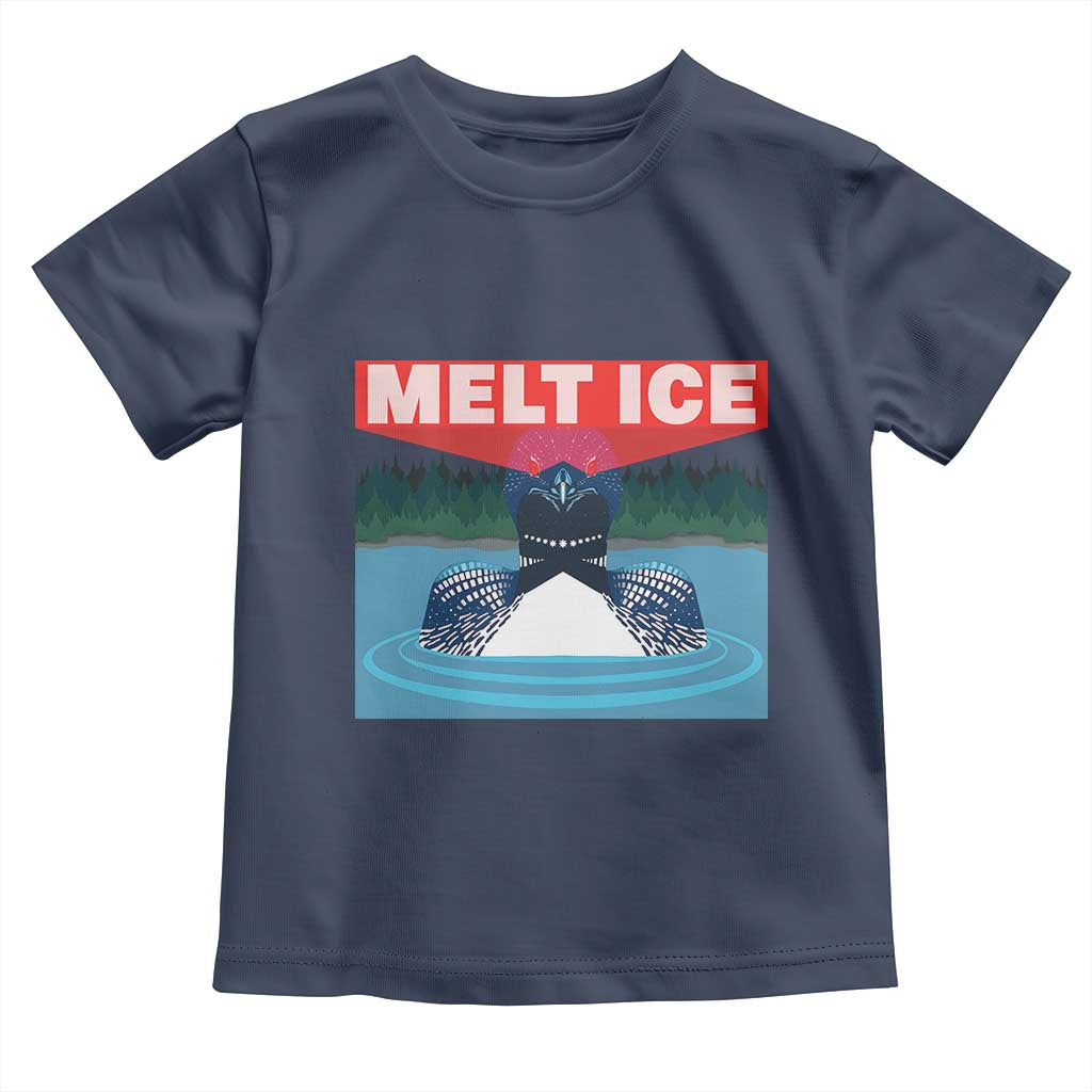 Melt Ice Red Eye Laser Loon Toddler T Shirt Political Resistance Minnesota Protest
