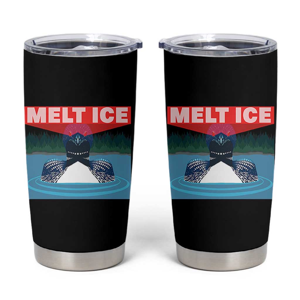 Melt Ice Red Eye Laser Loon Tumbler Cup Political Resistance Minnesota Protest