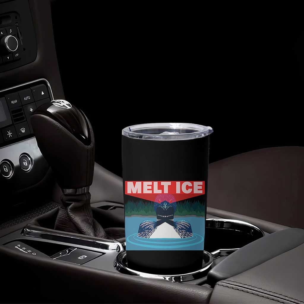 Melt Ice Red Eye Laser Loon Tumbler Cup Political Resistance Minnesota Protest