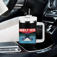 Melt Ice Red Eye Laser Loon Tumbler With Handle Political Resistance Minnesota Protest