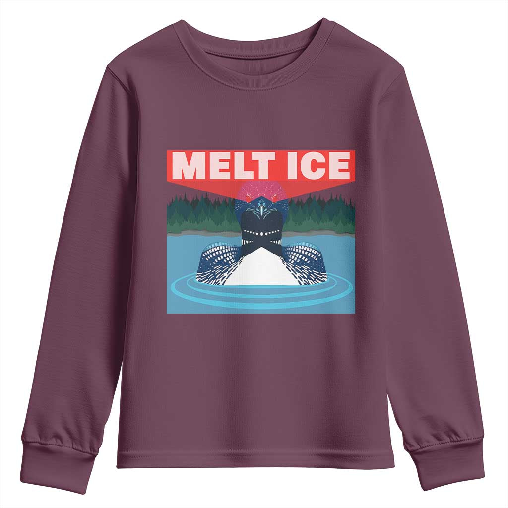 Melt Ice Red Eye Laser Loon Youth Sweatshirt Political Resistance Minnesota Protest