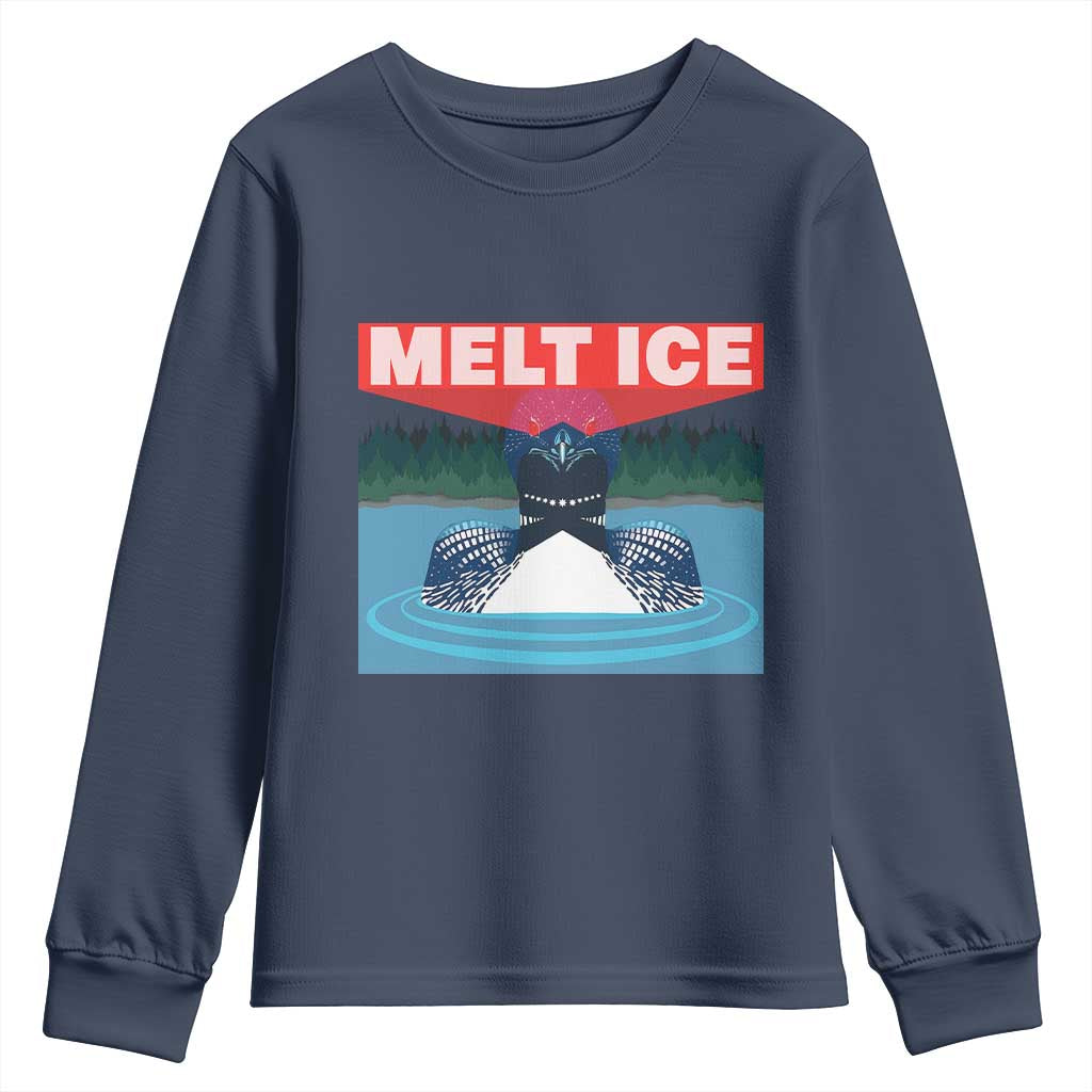 Melt Ice Red Eye Laser Loon Youth Sweatshirt Political Resistance Minnesota Protest