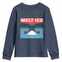 Melt Ice Red Eye Laser Loon Youth Sweatshirt Political Resistance Minnesota Protest