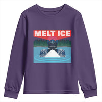 Melt Ice Red Eye Laser Loon Youth Sweatshirt Political Resistance Minnesota Protest