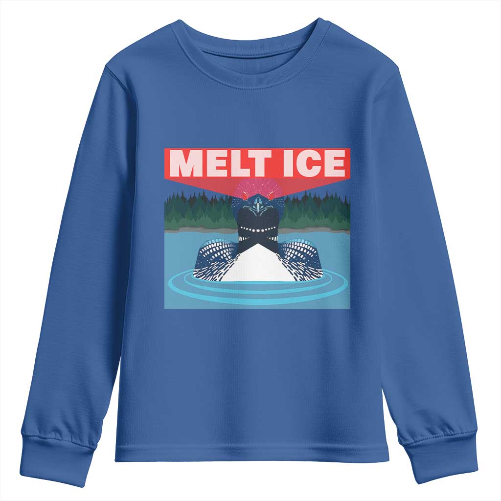 Melt Ice Red Eye Laser Loon Youth Sweatshirt Political Resistance Minnesota Protest