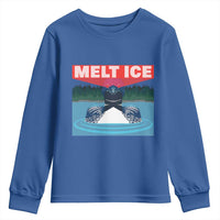 Melt Ice Red Eye Laser Loon Youth Sweatshirt Political Resistance Minnesota Protest