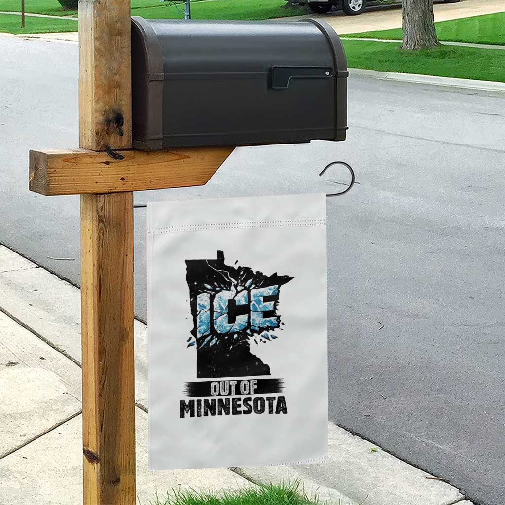 Ice Out of Minnesota Garden Flag MN State Map Abolish Ice Protest