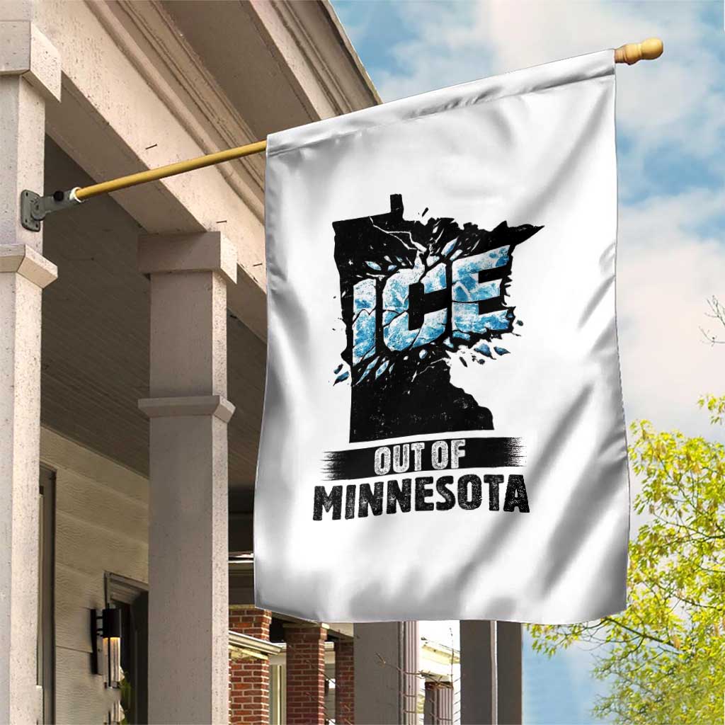 Ice Out of Minnesota Garden Flag MN State Map Abolish Ice Protest