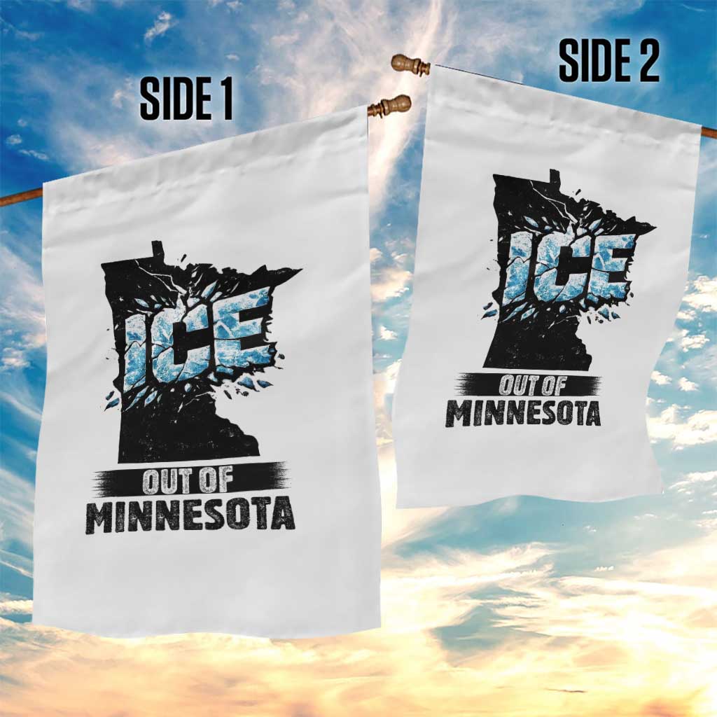 Ice Out of Minnesota Garden Flag MN State Map Abolish Ice Protest