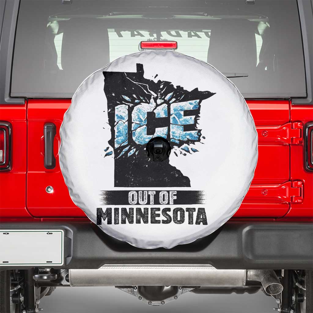 Ice Out of Minnesota Spare Tire Cover MN State Map Abolish Ice Protest