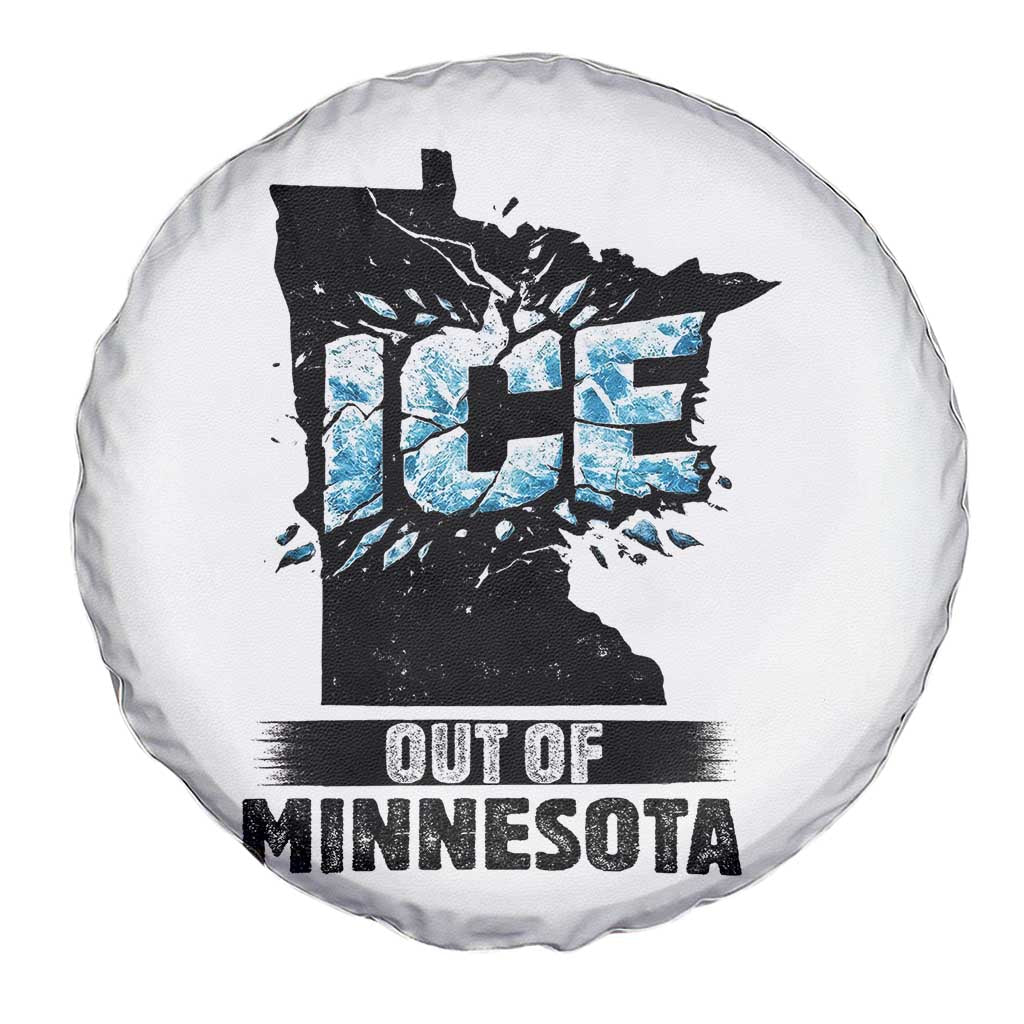 Ice Out of Minnesota Spare Tire Cover MN State Map Abolish Ice Protest