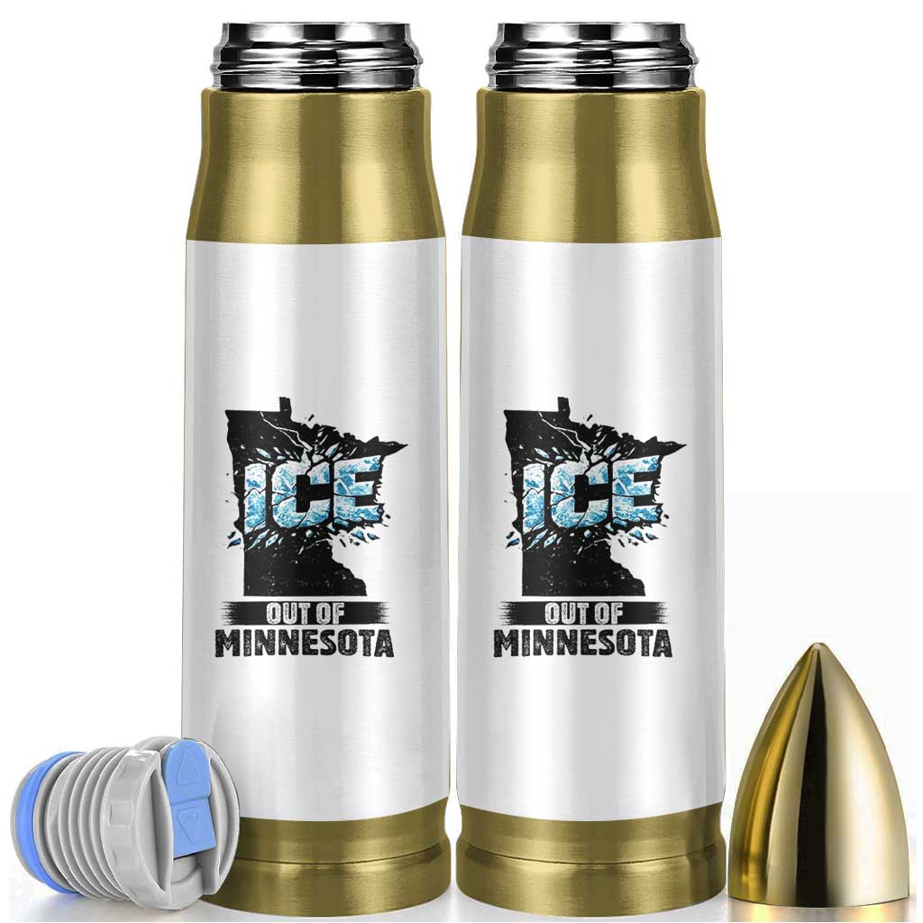 Ice Out of Minnesota Bullet Tumbler MN State Map Abolish Ice Protest