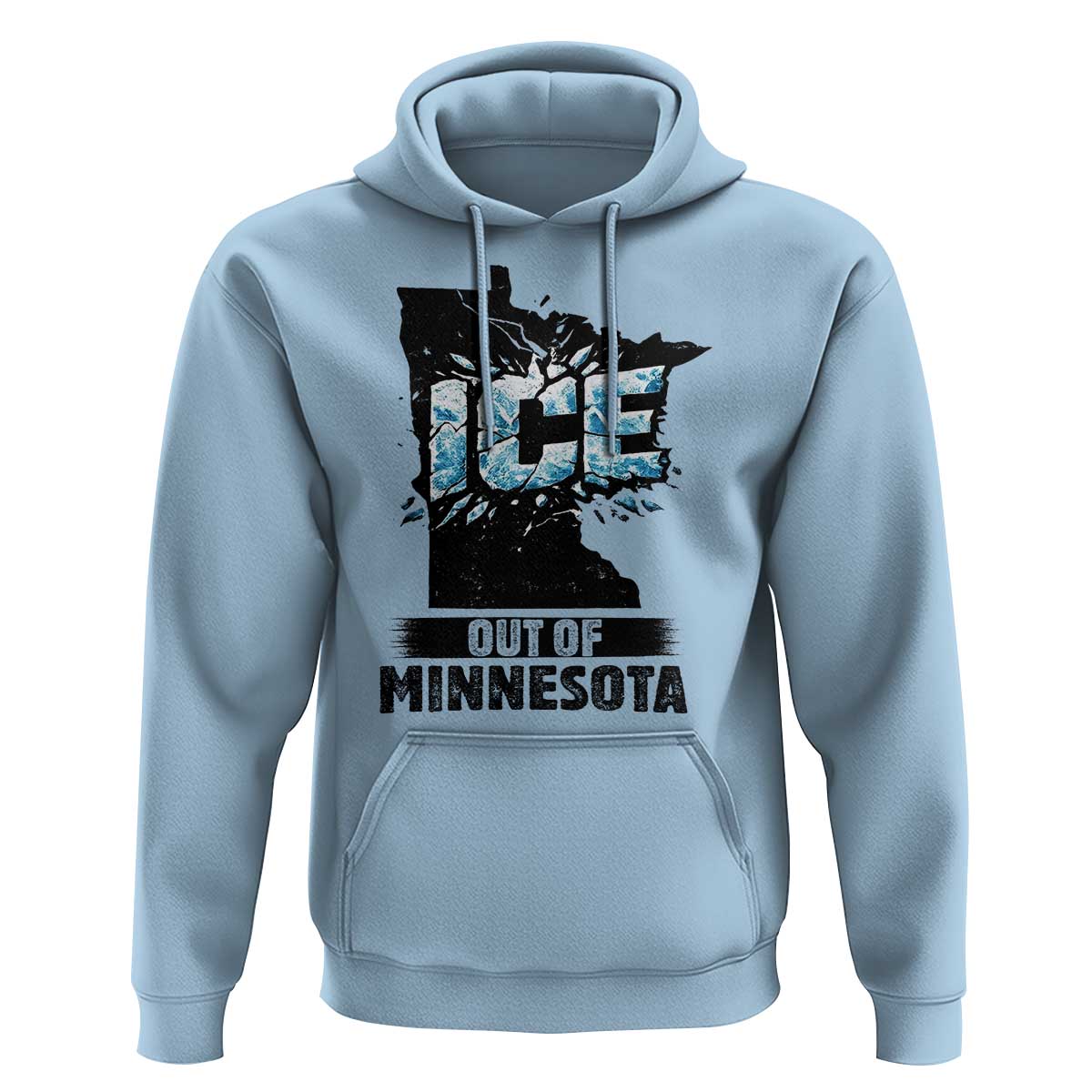 Ice Out of Minnesota Hoodie MN State Map Abolish Ice Protest