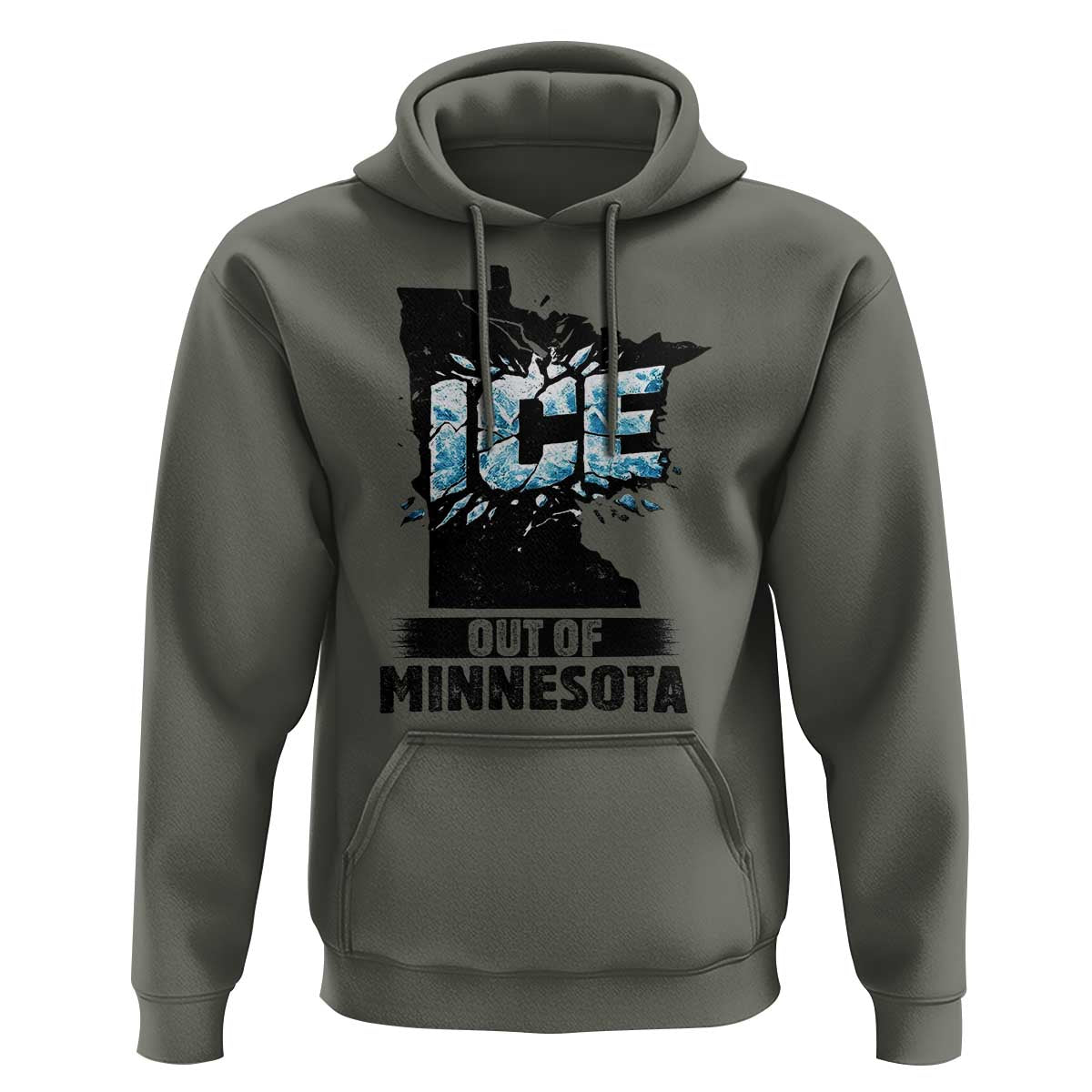 Ice Out of Minnesota Hoodie MN State Map Abolish Ice Protest