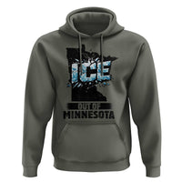 Ice Out of Minnesota Hoodie MN State Map Abolish Ice Protest