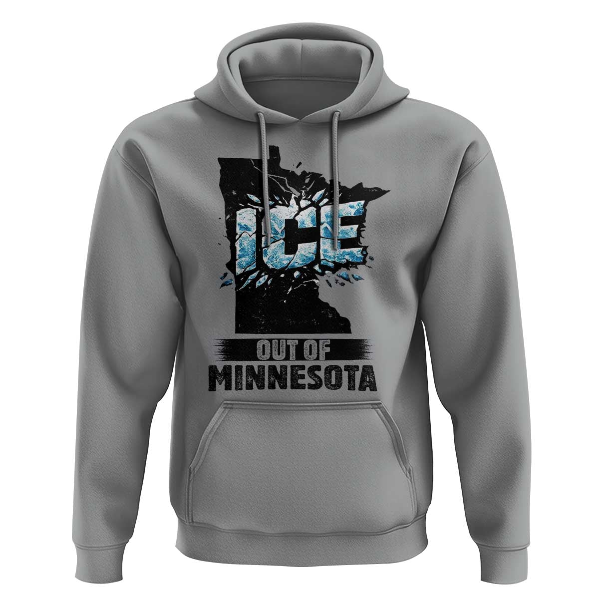 Ice Out of Minnesota Hoodie MN State Map Abolish Ice Protest