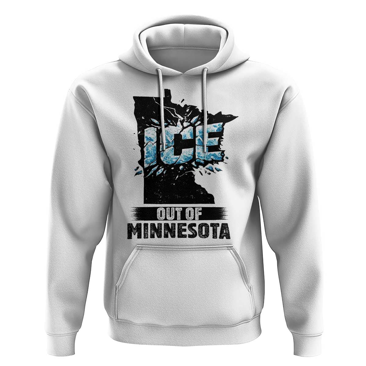 Ice Out of Minnesota Hoodie MN State Map Abolish Ice Protest