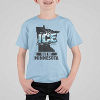 Ice Out of Minnesota T Shirt For Kid MN State Map Abolish Ice Protest