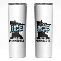 Ice Out of Minnesota Skinny Tumbler MN State Map Abolish Ice Protest