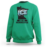 Ice Out of Minnesota Sweatshirt MN State Map Abolish Ice Protest