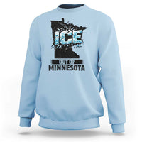 Ice Out of Minnesota Sweatshirt MN State Map Abolish Ice Protest