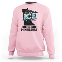Ice Out of Minnesota Sweatshirt MN State Map Abolish Ice Protest