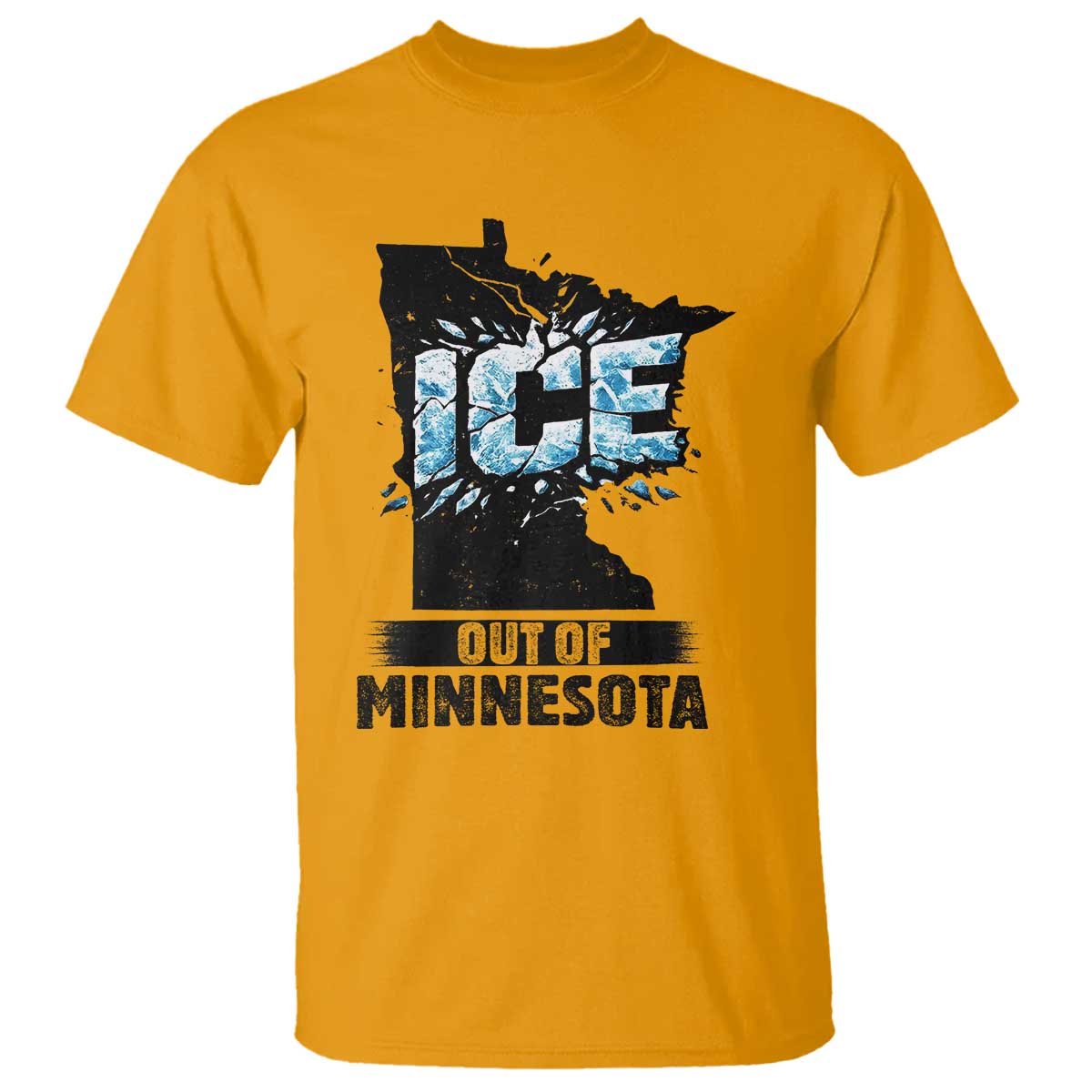 Ice Out of Minnesota T Shirt MN State Map Abolish Ice Protest