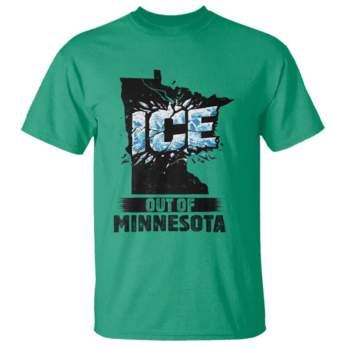 Ice Out of Minnesota T Shirt MN State Map Abolish Ice Protest