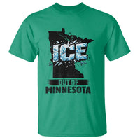 Ice Out of Minnesota T Shirt MN State Map Abolish Ice Protest