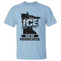 Ice Out of Minnesota T Shirt MN State Map Abolish Ice Protest